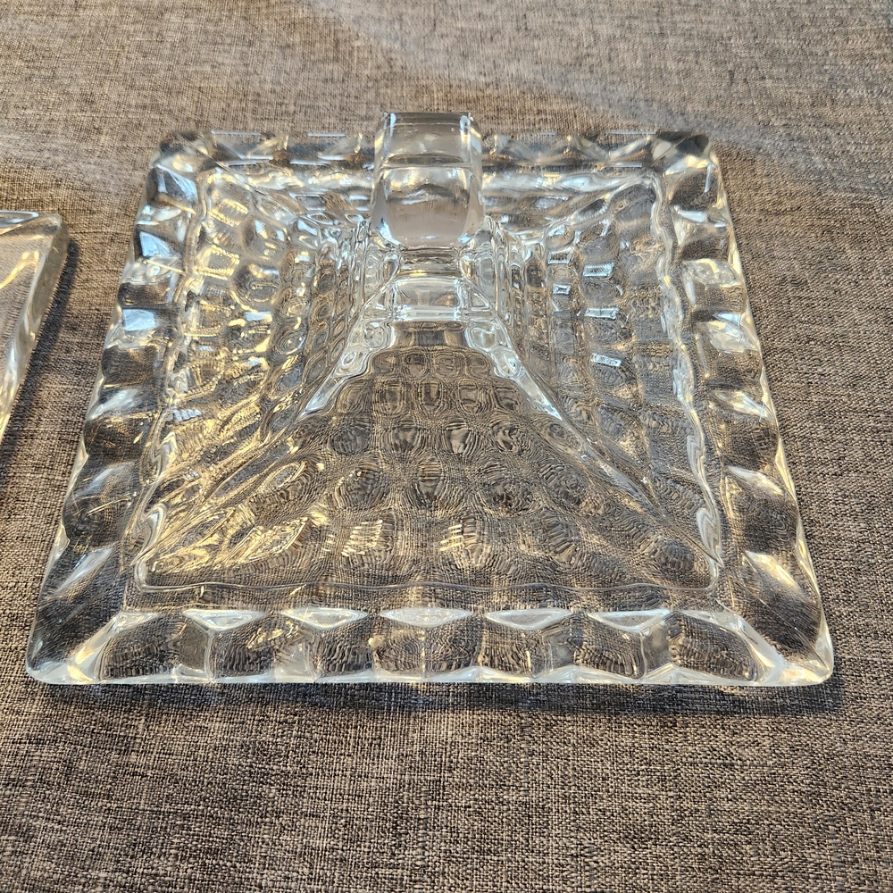 VTG Fostoria American Clear Wedding Bowl With Lid /Candy Dish/Compote HEAVY! - Picture 13 of 16